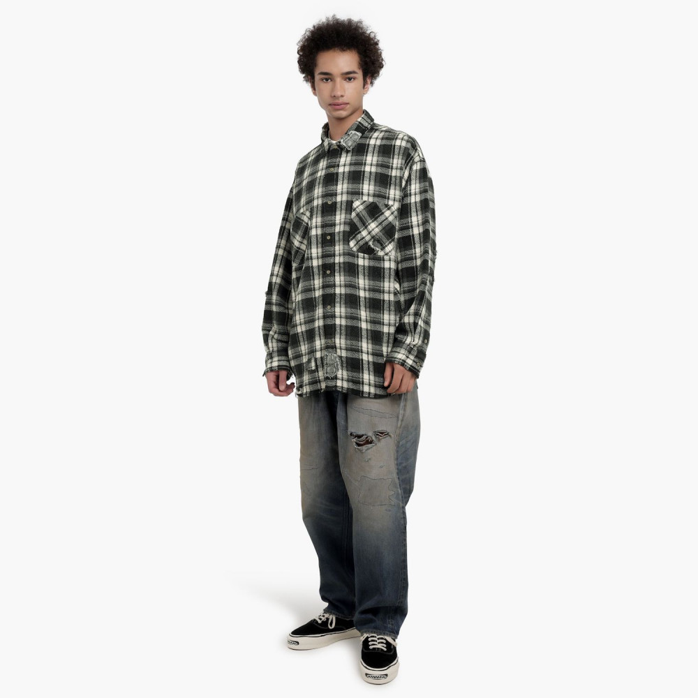 MADNESS SHREDDED CHECK SHIRT | MADNESS