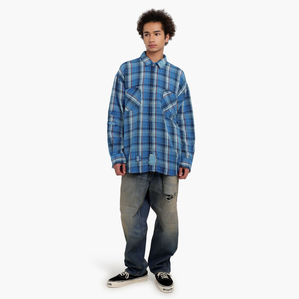 MADNESS SHREDDED CHECK SHIRT | MADNESS